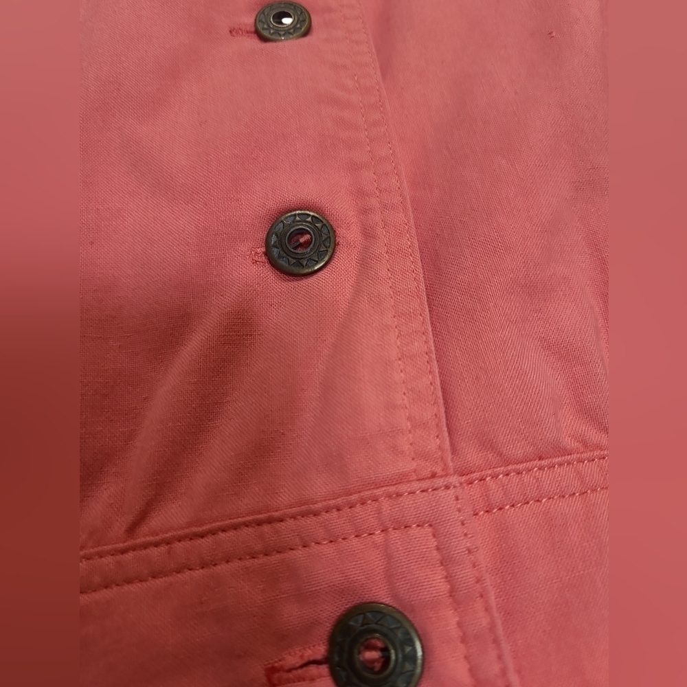 Impromtu Vintage Long Sleeve Pink Button-Up Dress 100% Cotton Size 6p - Picture 3 of 4